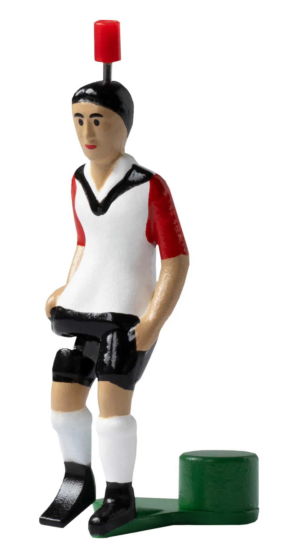 tipp-kick-top-kicker-frankfurt-spielfigur-schwarz-rot-heber image 1