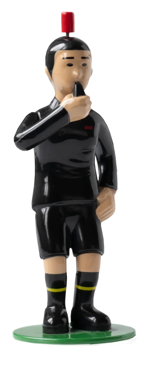 tipp-kick-classic-schiri-spielfigur-schwarzes-trikot-mit-karten image 1